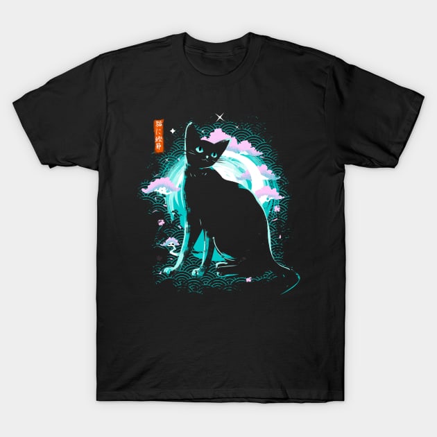 Japanese Cat T-Shirt by IlonaHibernis